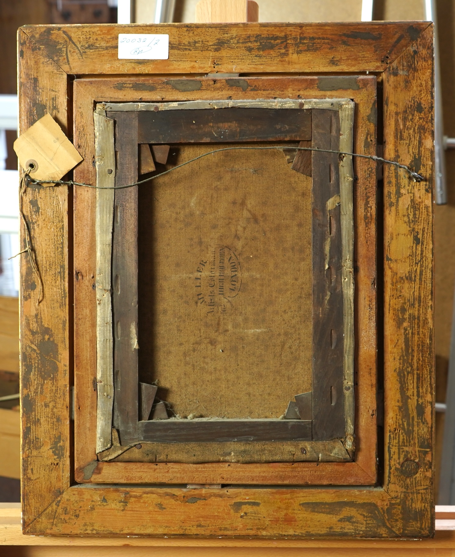 English School, 19th/20th century, Study of a seated gentleman in an interior besides broken pottery